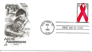 US Scott #2806, First Day Cover 12/1/93 New York Single AIDS - Picture 1 of 1