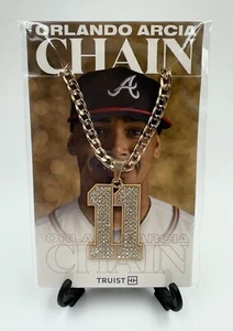 NEW - Orlando Arcia Chain Atlanta Braves SGA 7/23/24 - FREE SHIPPING - Picture 1 of 2