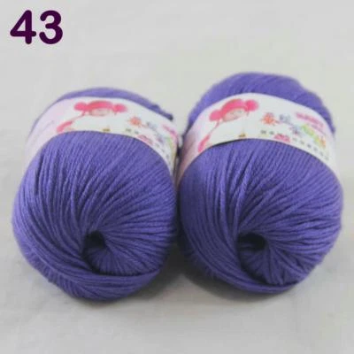 C Nuevo Moda 2 Hilos x50g Cachemira Seda Lana Prendas de punto a mano Tejido Bebé Hilo 43 Foto 1 de 3