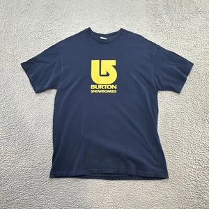 Vintage Burton Snowboards Blue Single Stitch Made Usa T Shirt Hanes Beefy T - Picture 1 of 7