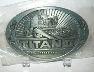 *John Deere 8820 Titan II Combine CORN Head Belt Buckle 1984 jd Harvester Picker - Picture 1 of 3