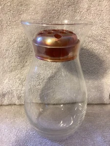 Vase und Blumenhalter Frosch orange Karneval Glas - Bild 1 von 5