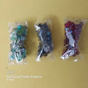 Packs of Diamond Shape Beads Bundle 3 Packs Various Colours - Picture 1 of 7
