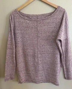 Athleta meliertes Oversize Shirt Damen XXS helllila langarm kastig - Bild 1 von 8