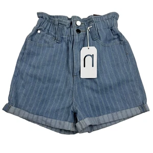 Jeansshorts hoher Bund Stretchbund von Natur, Bündchen Gr. Small neu mit Etikett - Bild 1 von 12