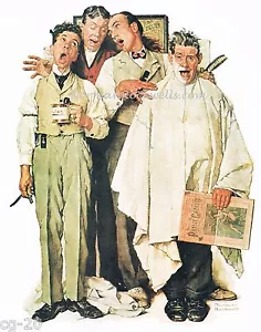 Norman Rockwell impresión "BARBERSHOP QUARTET" coro cantor A CAPELLA canción musical - Imagen 1 de 1