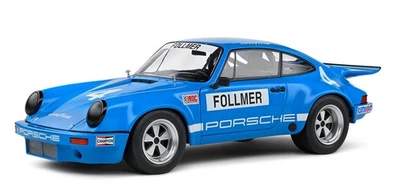 SOLIDO, PORSCHE 911 Iroc bleu #4 FOLLMER IROC RIVERSIDE 1974, échelle 1/18, S... - Photo 1/4