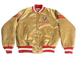 Vintage San Francisco 49ers NFL Chalkline Satin Jacket Youth 18/20 - Picture 1 of 8