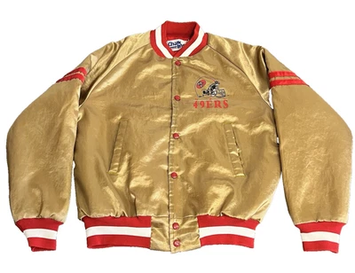 Chaqueta De Colección San Francisco 49ers NFL Chalkline Satén Juvenil 18/20 Foto 1 de 4