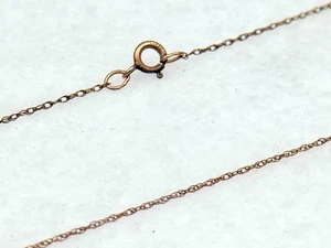 antike 10k Rotgold 18" 0,5mm lose Seil Kette Halskette - Bild 1 von 3