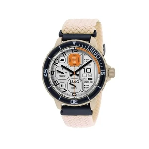 Smartwatch + Strap LIU JO LUXURY SYNC SWLJ182 Fabric Beige + Silicone Black - Photo 1 sur 1