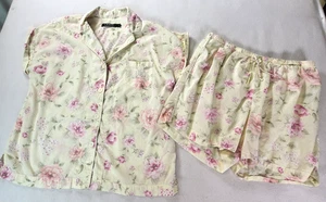 Lauren Ralph Lauren LRL kurzer Pyjama Set rosa Blumen Landhaus Shabby Chic Gr. M - Bild 1 von 17
