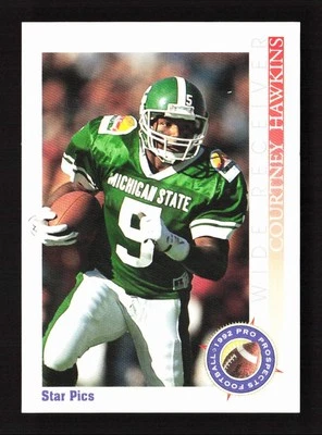 1992 Star Pics Prospects Courtney Hawkins Auto Michigan State Spartans #53 *B* - Image 1 of 2
