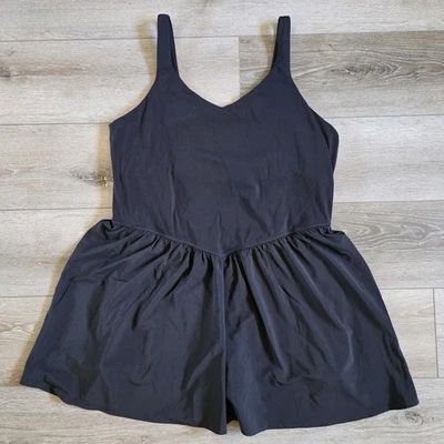 Offline by Aerie Black Romper Tennis Athletic skort top set XXL Stretch Workout - Image 1 of 4