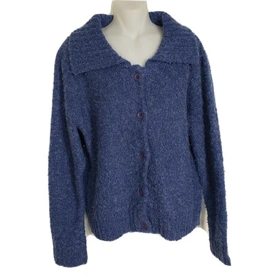 Женский кардиган Deane & White свитер размер средний синий шерстяная смесь на пуговицах спереди - Изображение 1 из 4