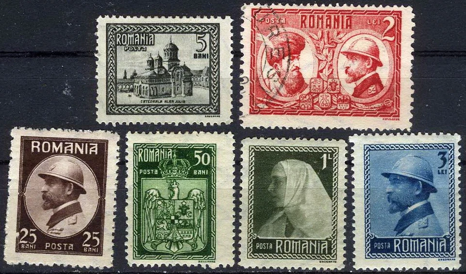 Rumania 1922 Coronación Rey Fernando Mayormente MH (SC# 283-288) Foto 1 de 1