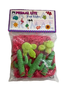 Par de luces de cadena de cactus Primal Lite de colección de los años 90 nuevas en embalaje - Imagen 1 de 2