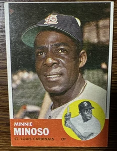 Minnie Minoso 1963 Topps # 190  HOF  Hall of Fame St Louis Cards EX  HOF  💥⚾💥 - Picture 1 of 11