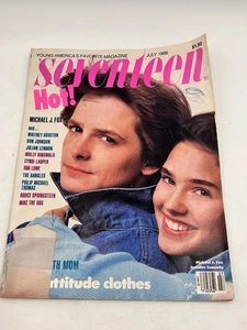 Michael J. Fox Jennifer Connelly ~ Seventeen Magazine July 1986 ~ 80s Teen Icons - Picture 1 of 6