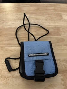 Gameboy Advance GBA SP Switch N Carry Case Pouch Bag Pearl Blue Buckle Strap - Picture 1 of 4