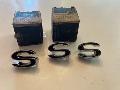 3 Nos gm 1969-1972 Camaro SS emblemas de guardabarros gm# 3987377 Foto 1 de 4