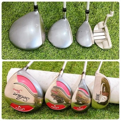 Ladies Callaway Solaire Club Set 1W 5W 6H 7i 9i Pw Sw PT 8pc RH Women Graphite - Image 1 of 4