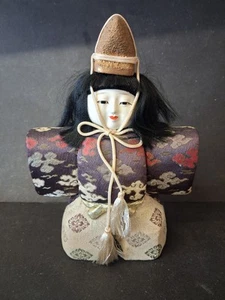 Vintage Japanese Wood Grain Kimono Doll Hina Doll Higher Aristocrat circa 1960s - Picture 1 of 6