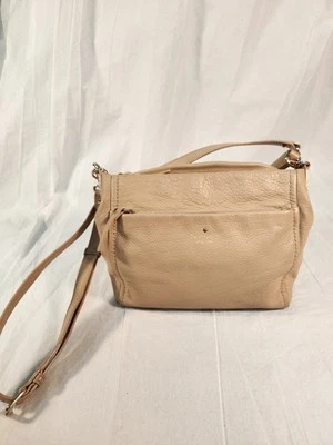 KATE SPADE COBBLE HILL BEIGE COWHIDE LEATHER SHOULDER CROSS BODY BAG Purse Tan - Image 1 of 4