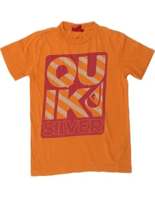 Camiseta gráfica feminina QUIKSILVER 11-12 anos laranja algodão AF03 - Imagem 1 de 3