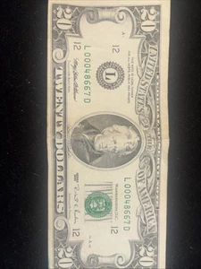 Low serial number Old 20$ Bill Good condition - Picture 1 of 4