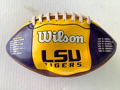 2003  LSU TIGERS CHAMPIONSHIP  COMMEMORATIVE  MINI  WILSON FOOTBALL   C5 - Image 1 of 4