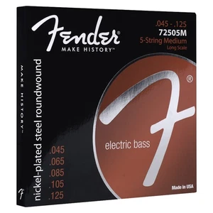 Cuerdas para bajo Fender 7250-5m níquel puro 45-125 (NUEVO) - Imagen 1 de 1
