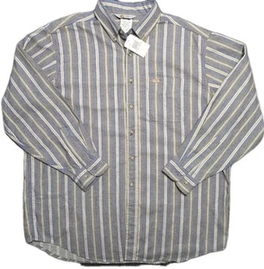 Carhartt Denim Stripe Canvas *New* Work Shirt Outdoor Wear Farm Pocket XL NWT - Afbeelding 1 van 10