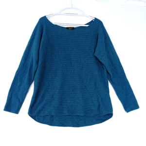 Cashmere Charter Club Luxury Cardigan Womens Large Turquoise 100% Cashmere - Picture 1 of 11