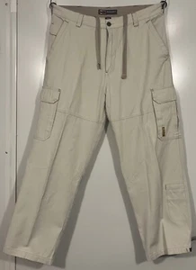 Vintage Bugle Boy Herren Cargohose 36x30 Khaki Skater Taktisch Verstellbar Y2K - Bild 1 von 18