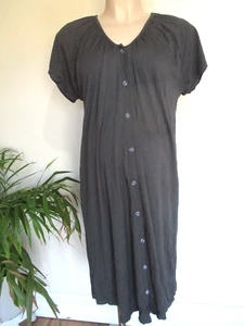 HAPPY MAMA MATERNITY & NURSING CHARCOAL NIGHTIE NIGHTDRESS SIZE L UK 12-14 - Picture 1 of 2