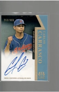 CARLOS CARRASCO ROOKIE AUTO 253/999 2011 TOPPS TIER ONE BASSEBALL - Picture 1 of 2
