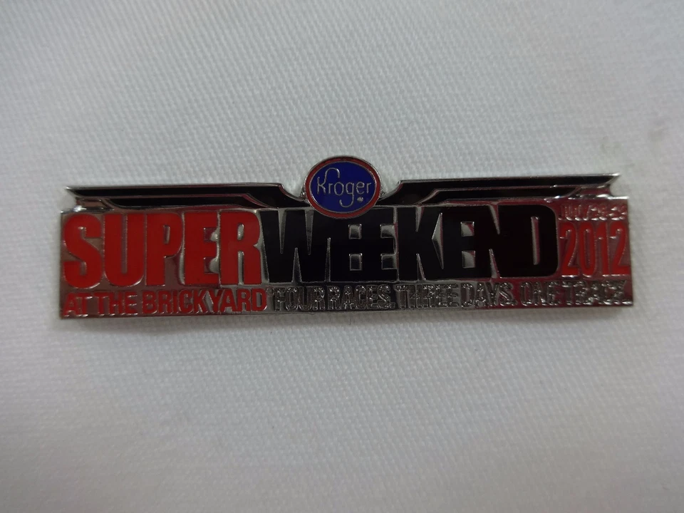 2012 Super Weekend At the Brickyard Four Races Three Days One Track Lapel Pin - Image 1 of 4
