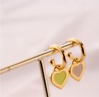 Jewelry  Earring heart  accessories Gold filled 24k  + free shipping