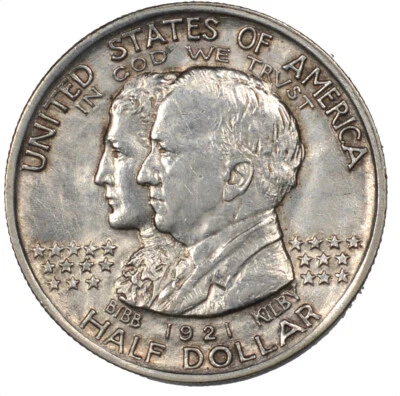 1921 Alabama Silver Commemorative Half Dollar 50C BU Details  - Image 1 of 2