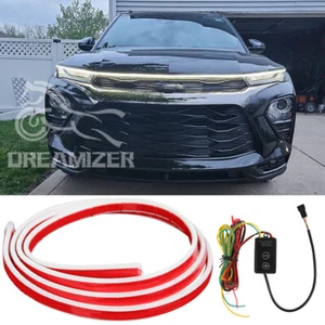For Chevy Camaro RS SS Car LED Hood Light Strip Star Up Scan Running Turn Signal - Foto 1 di 7