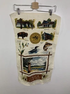 Minnesota Vintage Towel  Irish Linen Wall Tapestry Itasca Park - Picture 1 of 8
