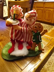 1990 Annalee Santa Ms. Claus w/Hot Water Bottle & Candle, 1994 Gingerbread Boy - Picture 1 of 5