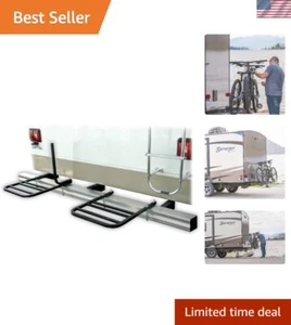 Compact Black Bike Bumper Rack for RVs - Easy Installation, 60 lbs Capacity - Picture 1 of 7