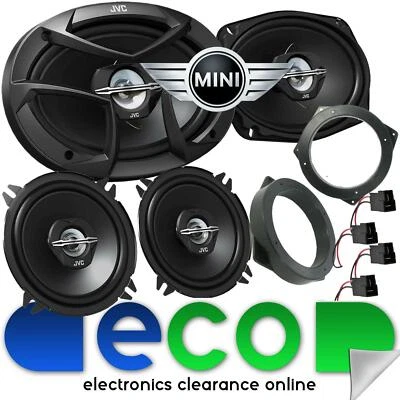 BMW Mini One Cooper JVC 3 Way 6x9 1300 Watts Front Door & Rear Side Car Speakers