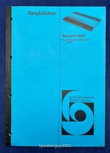 Original Bang & Olufsen Beocord 4500 4951 4962 4963 4964 4965 Service Manual #2 - Bild 1 von 1