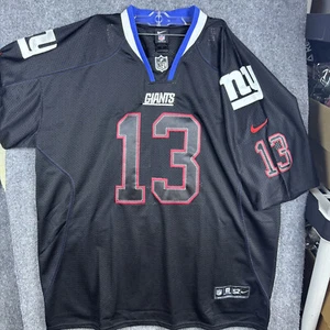 Odell Beckham Jr Giants NFL Nike On Field Jersey Size 52 Black Red Flag - Picture 1 of 12