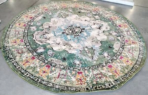 FGREEN / LBLUE 8'-0" x 8'-0" Back Stain Rug, Reduced Price 1172764349 MNC243F-8R - Picture 1 of 4