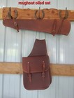 HORSE Tack Saddle Bags Gun scabbard oiled rough out Western gift hunter hunting