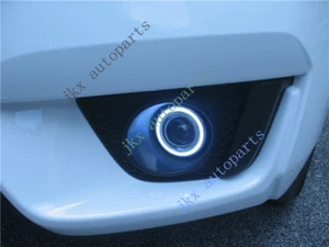 Clear Lens COB Fog Light Angel Eye Bezel + Wiring Set p For Honda FIT JAZZ 14-17 - Picture 1 of 8